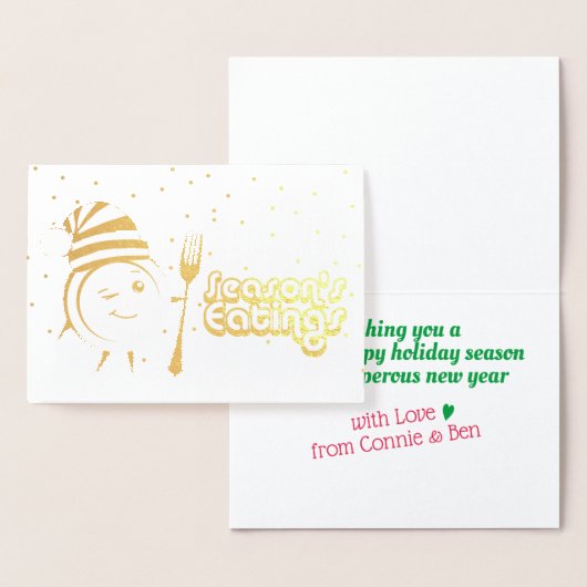 季節の挨拶 レトロプレート クリスマス クッキー 食品 箔カード (ディスプレー)