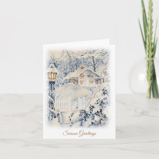 季節の挨拶 ヴィンテージ カード (正面)