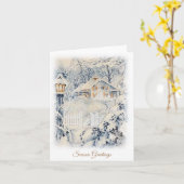 季節の挨拶 ヴィンテージ カード (黄色い花)