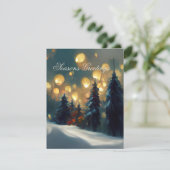 季節の挨拶 - 穏やかな雪の森 シーズンカード (スタンド正面)