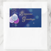 季節の挨拶 長方形シール (バッグ)