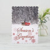 季節の挨拶-馬小屋のそりの乗車 シーズンカード (スタンド正面)