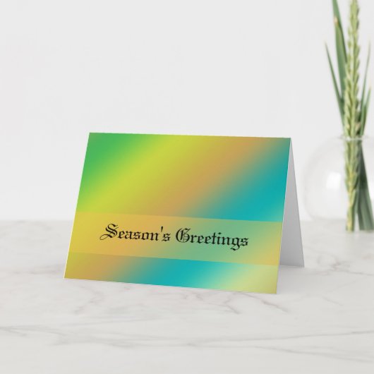 季節の挨拶、黄色、青、緑 シーズンカード (正面)