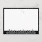 季節の挨拶 黒い夜空 星 ゴールド シルバー シーズンポストカード (裏面)