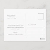 季節の挨拶 | 3月モダン3日フォトクリスマス ポストカード (裏面)