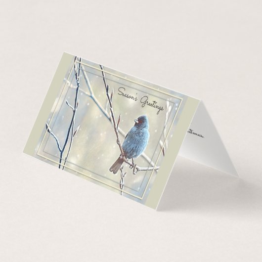 季節の挨拶 – Indigo Bird (正面)