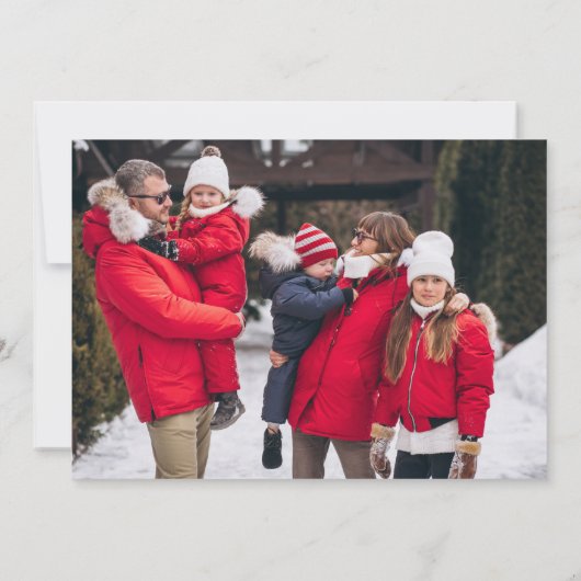 季節の挨拶Poinsettiaフレーム写真 シーズンカード (裏面)