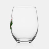 季節の松のコーンの針すべてメリー ステムなしワイングラス (左)