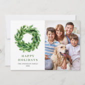 季節の松の枝のリース クリスマス 松 4枚組 フォト (正面)