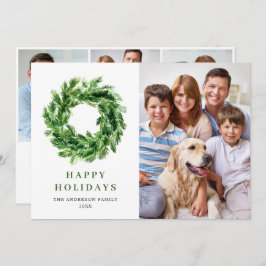 季節の松の枝リース クリスマス松 4枚組 フォト シーズンカード