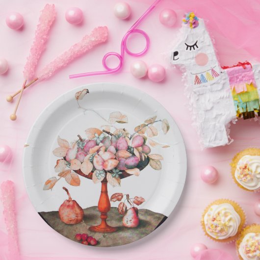 季節の果実/ジャスミン,プルーン,梨 ペーパープレート (パーティー)