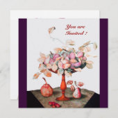 季節の果実/花、剪定、葉 招待状 (正面/裏面)