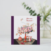 季節の果実/花、剪定、葉 招待状 (スタンド正面)