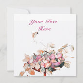 季節の果実/花、剪定、葉 招待状 (裏面)