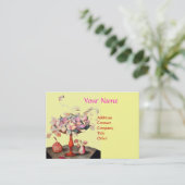 季節の果実,花,葉モノグラムYello 名刺 (スタンド正面)