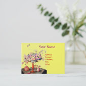 季節の果実,花,葉モノグラムYello 名刺 (スタンド正面)