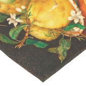 季節の果物レモンと白い花 ロングテーブルランナー (コーナー)