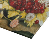 季節の果物/さくらんぼとカーネーション カッティングボード (角)