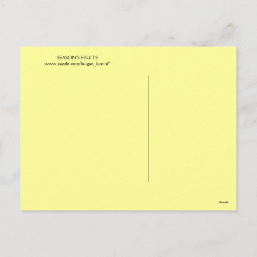 季節の果物/さくらんぼとカーネーション シーズンポストカード (裏面)