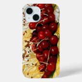 季節の果物/さくらんぼとカーネーション Case-Mate iPhoneケース (裏面)