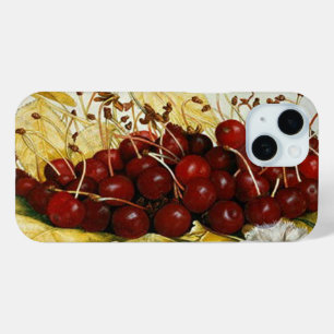季節の果物/さくらんぼとカーネーション iPhone 15ケース