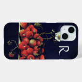 季節の果物、イチゴ、イチゴの花 Case-Mate iPhoneケース (裏面 (横))