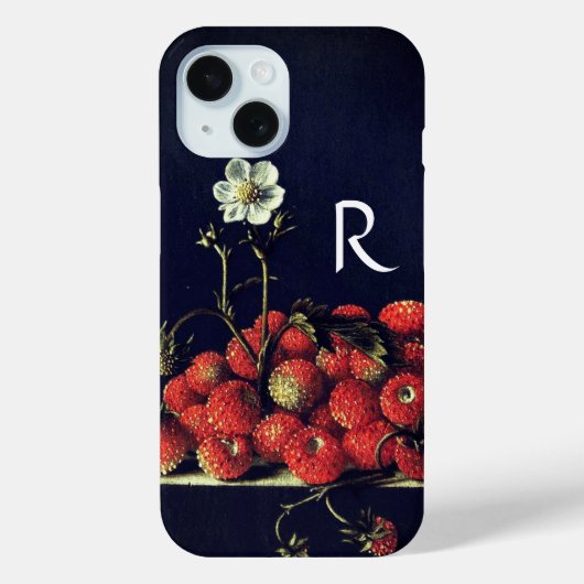 季節の果物、イチゴ、イチゴの花 Case-Mate iPhoneケース (裏面)