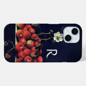 季節の果物、イチゴ、イチゴの花 Case-Mate iPhoneケース (裏面 (横))
