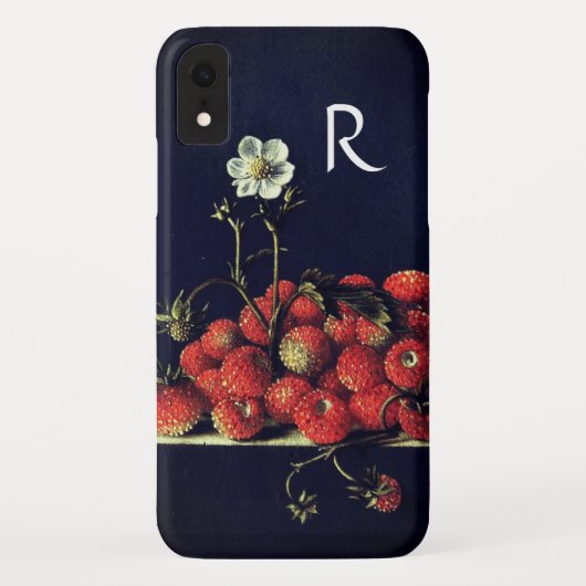 季節の果物、イチゴ、イチゴの花 Case-Mate iPhoneケース (裏面)