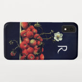 季節の果物、イチゴ、イチゴの花 Case-Mate iPhoneケース (裏面(横))