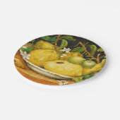 季節の果物、レモンの花が黄色 ペーパープレート (アングル)