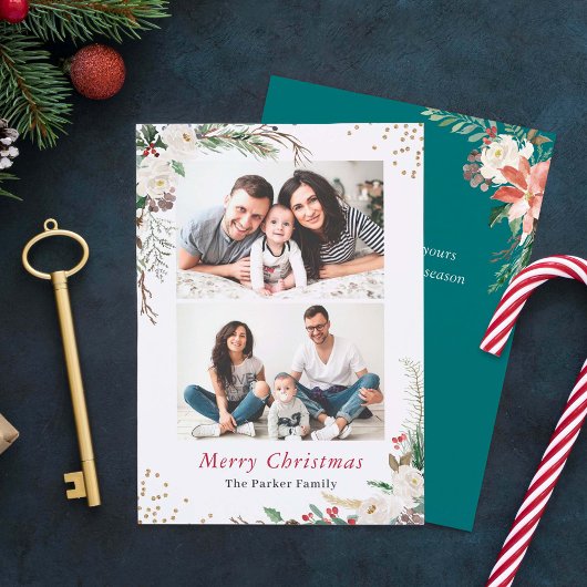 季節の植物の冬のフローラクリスマス2写真 シーズンカード