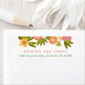 季節の植物の花が咲く お返事ください ラベル (インサイチュ)