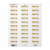 季節の植物の花が咲く お返事ください ラベル (フルシート)