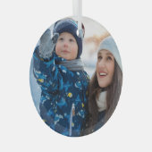 季節の母と息子の飾家族の木 ガラスオーナメント (正面右)