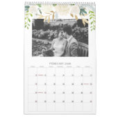 季節の水彩の月次写真 カレンダー (2月 2026)