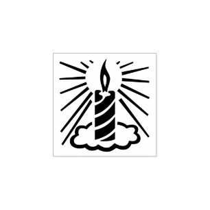 季節の燃えるキャンドルライトデコーラバースタンプ ラバースタンプ