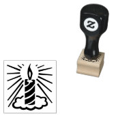 季節の燃えるキャンドルライトデコーラバースタンプ ラバースタンプ (押印)