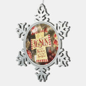 季節の理由はイエスだ スノーフレークピューターオーナメント (右)