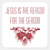 季節の理由はイエス感動的 スクエアシール (正面)