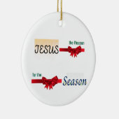 季節の理由はイエス セラミックオーナメント (右)