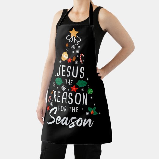 季節の理由イエス – クリスマス信仰 エプロン (インサイチュ)