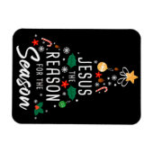 季節の理由イエス – クリスマス信仰 マグネット (横)