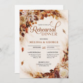 季節の秋と秋の花と葉銅 招待状 (正面/裏面)