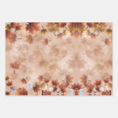 季節の秋の秋茶色葉の ラッピングペーパーシート (正面)