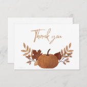 季節の秋カボチャサンキューカード サンキューカード (正面/裏面)