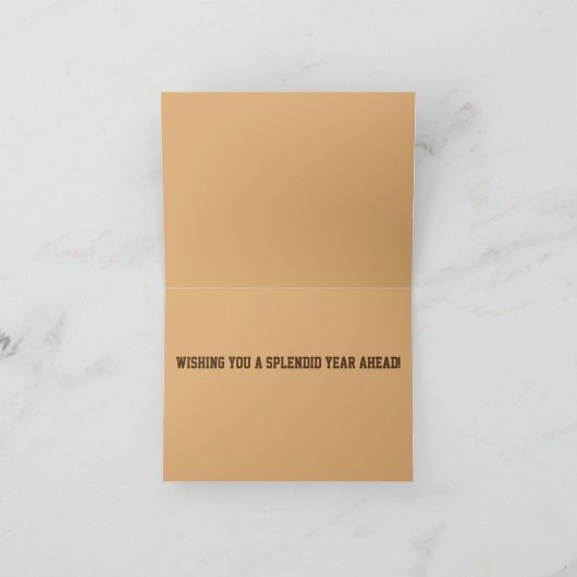 季節の秋秋の誕生日カード葉 サンキューカード (内部)