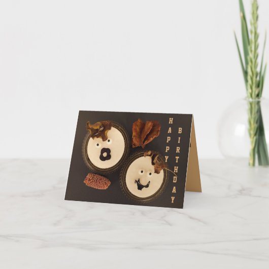 季節の秋秋の誕生日カード葉 サンキューカード (正面)