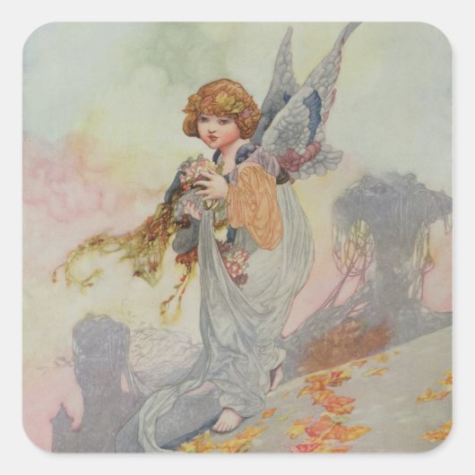 季節の秋 スクエアシール (正面)