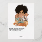 季節の秋 - 落葉のホリデーカード 箔シーズンカード (裏面)